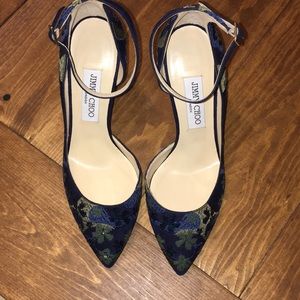 8.5 Lucy Jimmy Choos never worn sequin